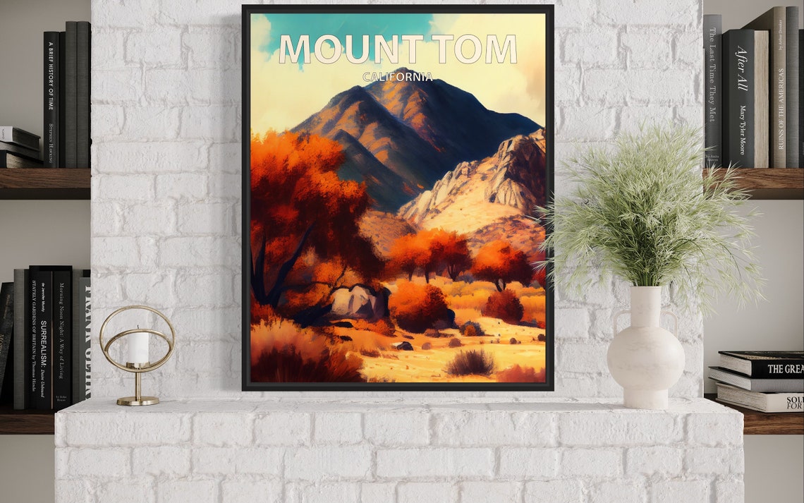 Mount Tom California Sierra Nevada Autumn Oaks Golden Hills Poster - Image 3