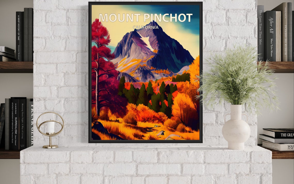 Mount Pinchot California Rugged Summit Autumn Forest Art Poster - Image 3
