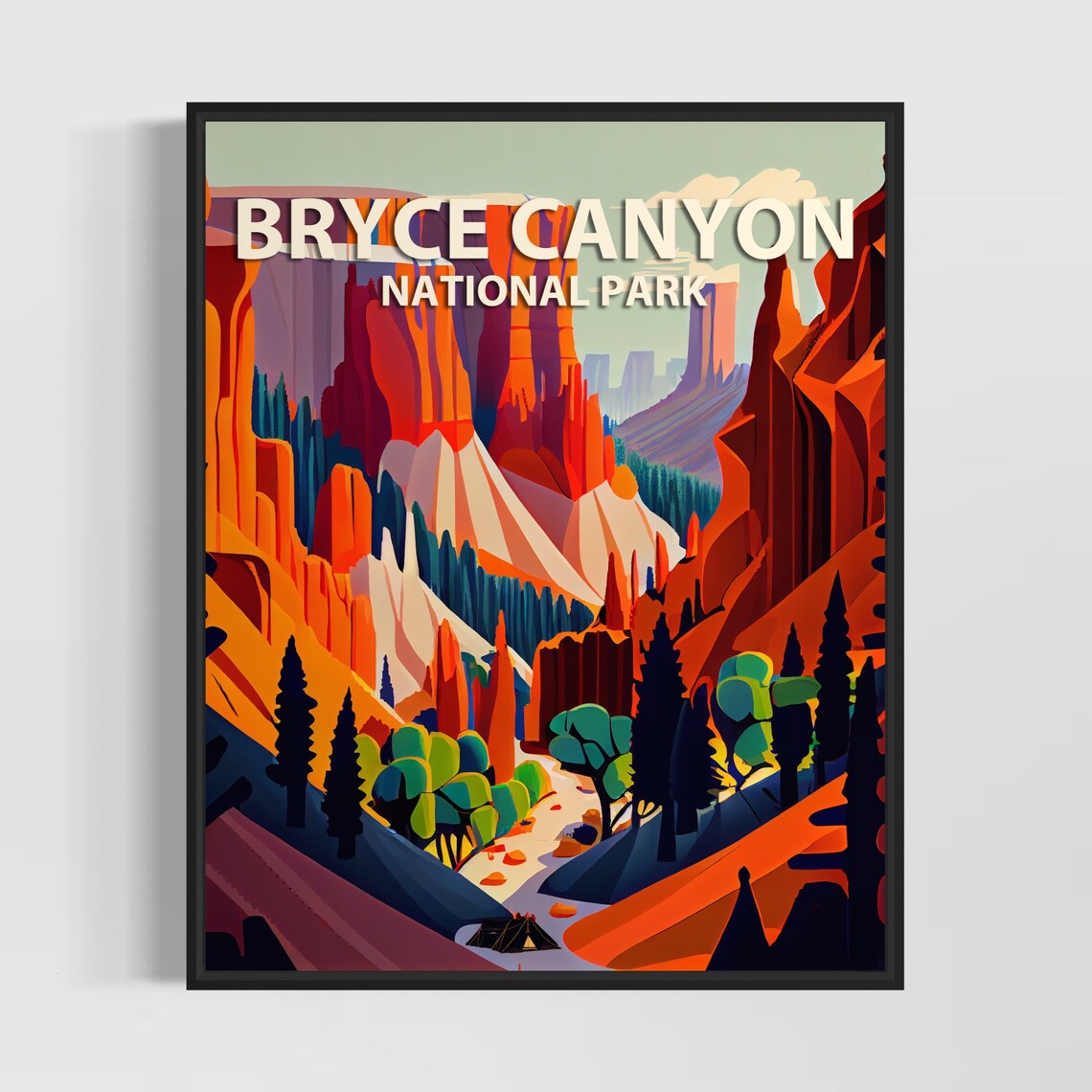 Bryce Canyon National Park Hoodoo Amphitheater Utah Travel Poster