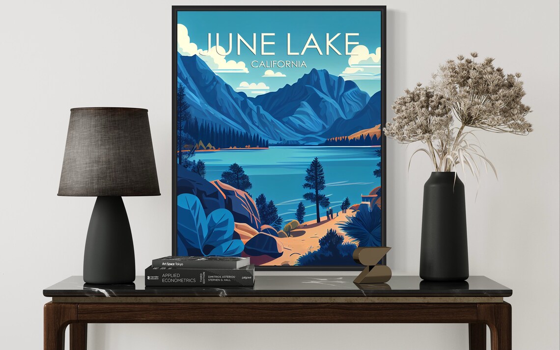 June Lake California Sierra Mountains Lake View Travel Poster - Image 3