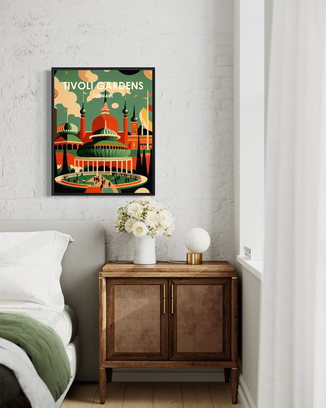 Tivoli Gardens Denmark Amusement Park Retro Illustration Poster - Image 3