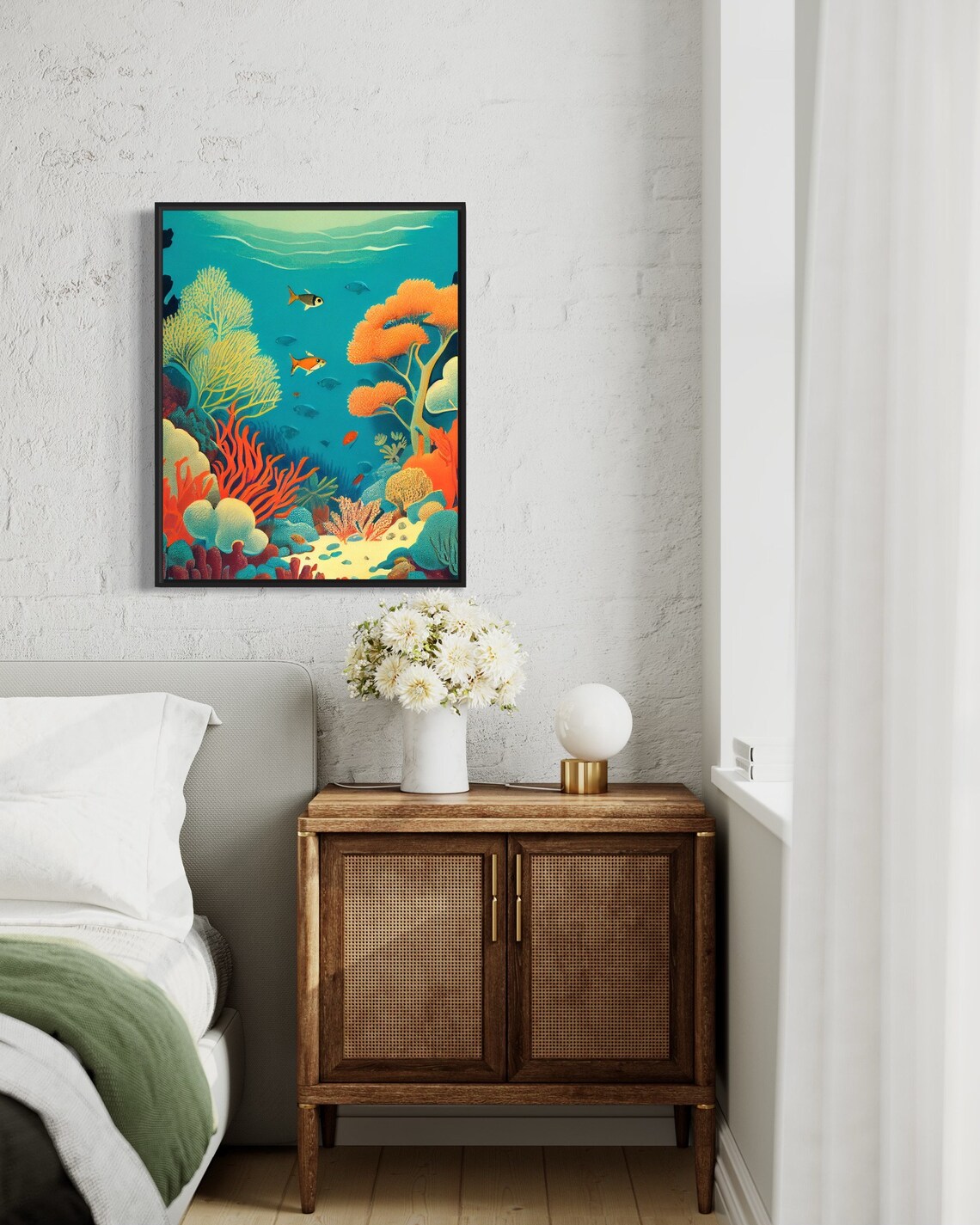Coral Reef Underwater Tropical Fish Vintage Ocean Life Poster - Image 2