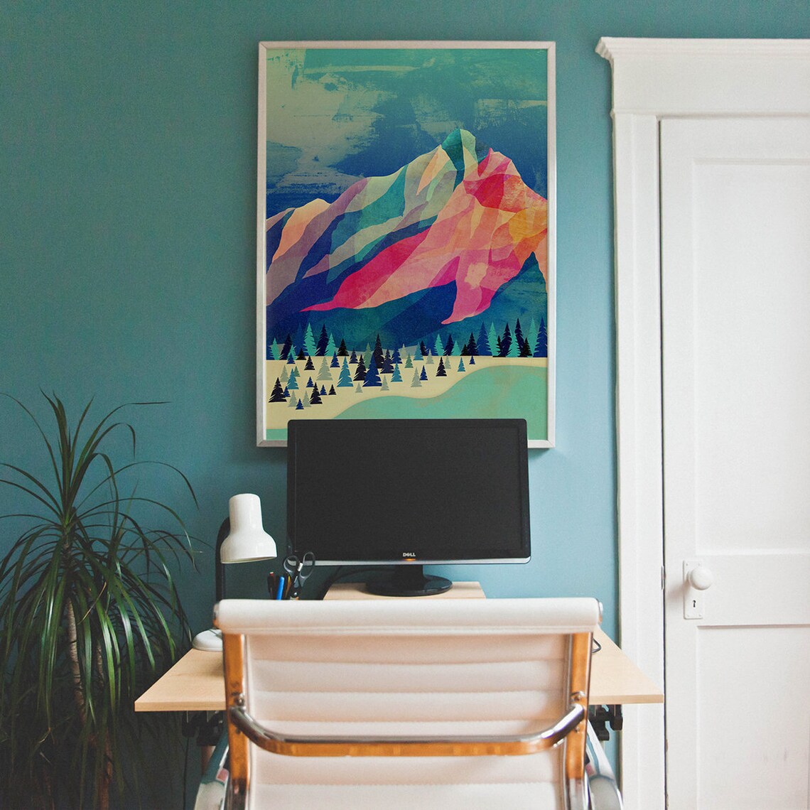 Winter Mountain Art Print, Seasonal Landscape - Image 4
