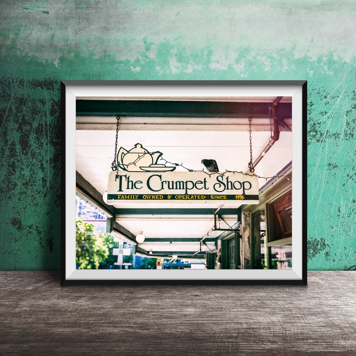 The Crumpet Shop Seattle Teapot Sign Pike Place Photo Poster