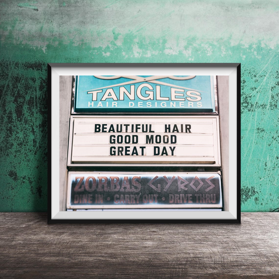 Beautiful Hair Good Mood Great Day Unframed Photography Print Hair Cut Stylist Haircut Beauty Salon Restroom Bathroom Art