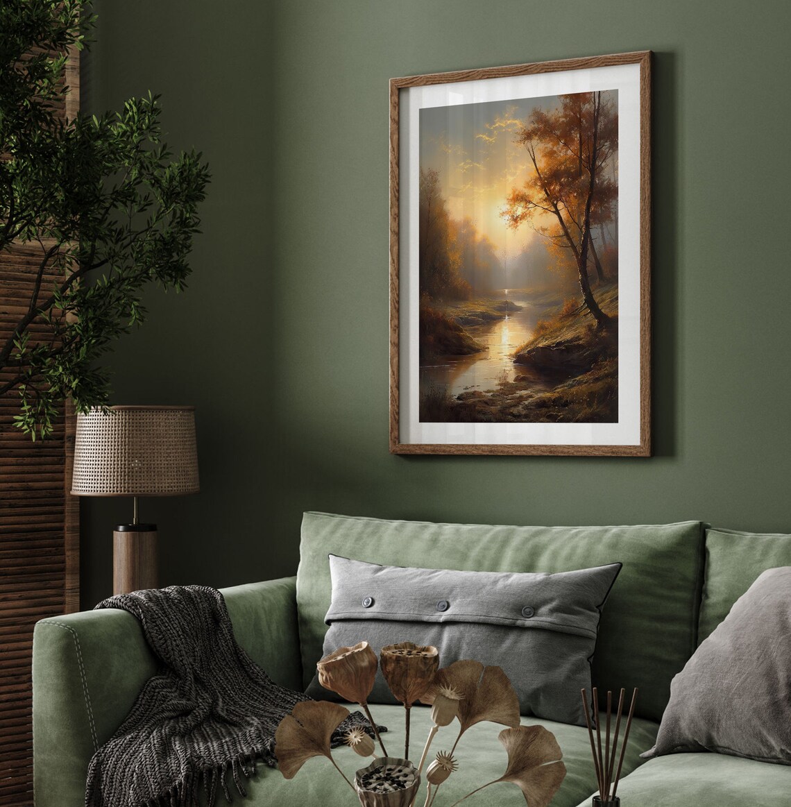 Captivating Landscape Painting, Realistic Fields And Forest - Image 2