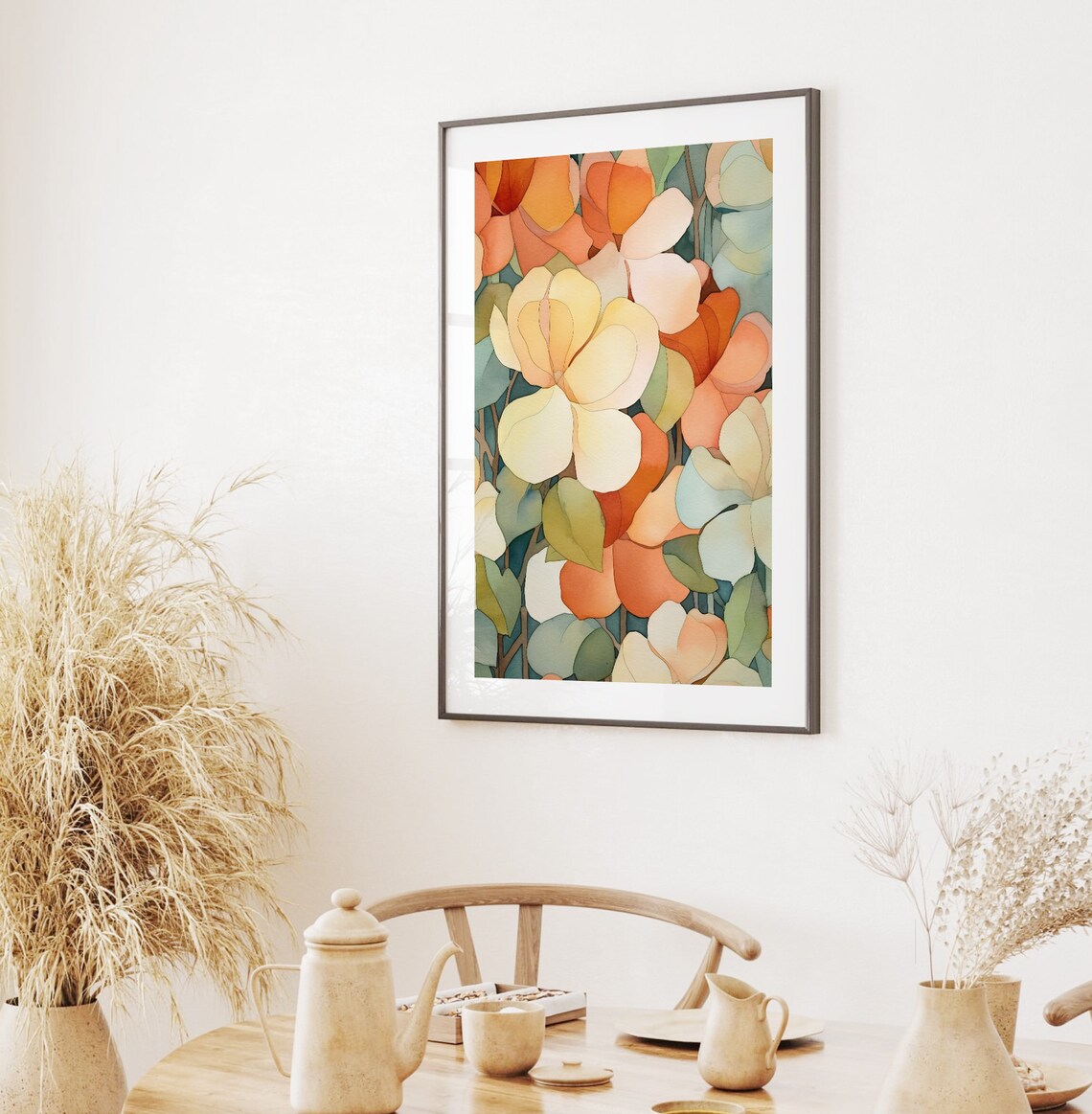 Floral Watercolor Botanical Illustration, Modern Decor - Image 3