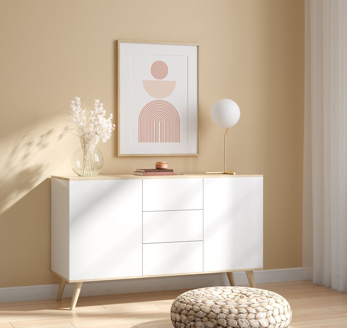 Scandinavian Room Decor Geometric Abstract Art Abstract Shapes Scandi Poster Modern Abstract Wall Art Instant - Image 4