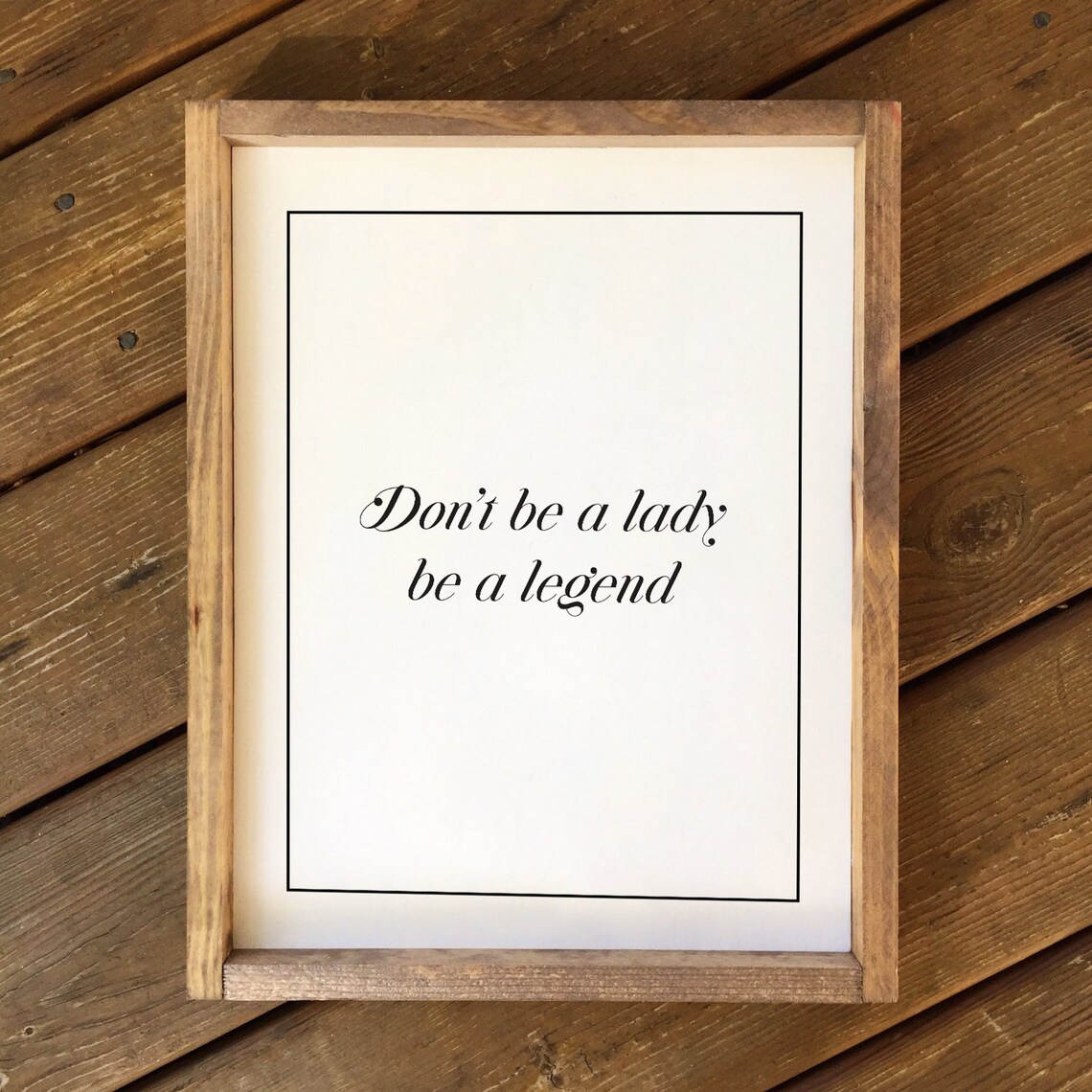 Empowering Don't Be a Lady Be a Legend Motivational Script Poster - Image 4