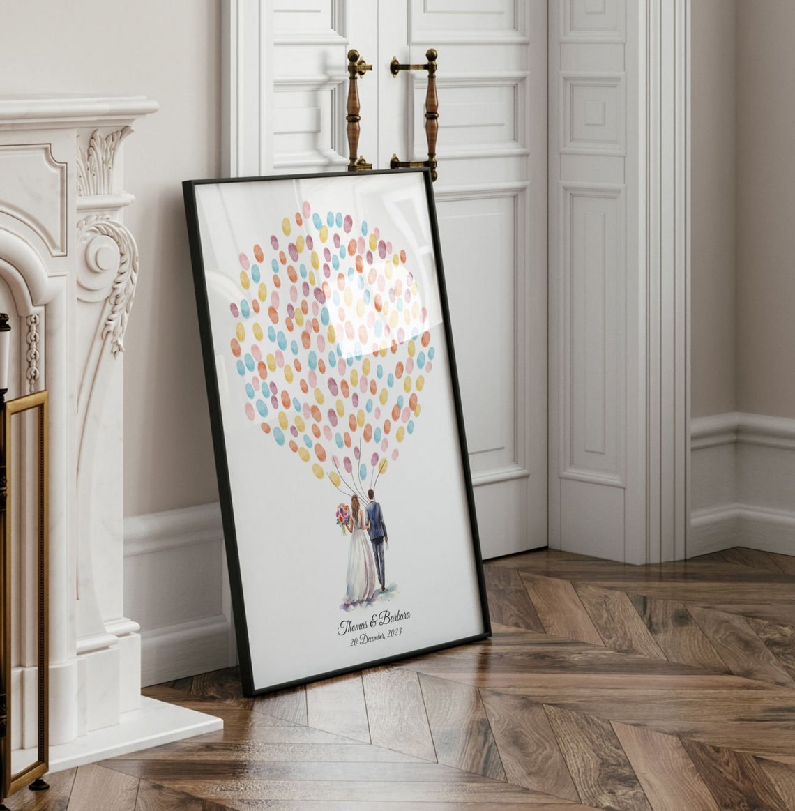 Personalized Wedding Fingerprint Guest Book Poster - Image 4