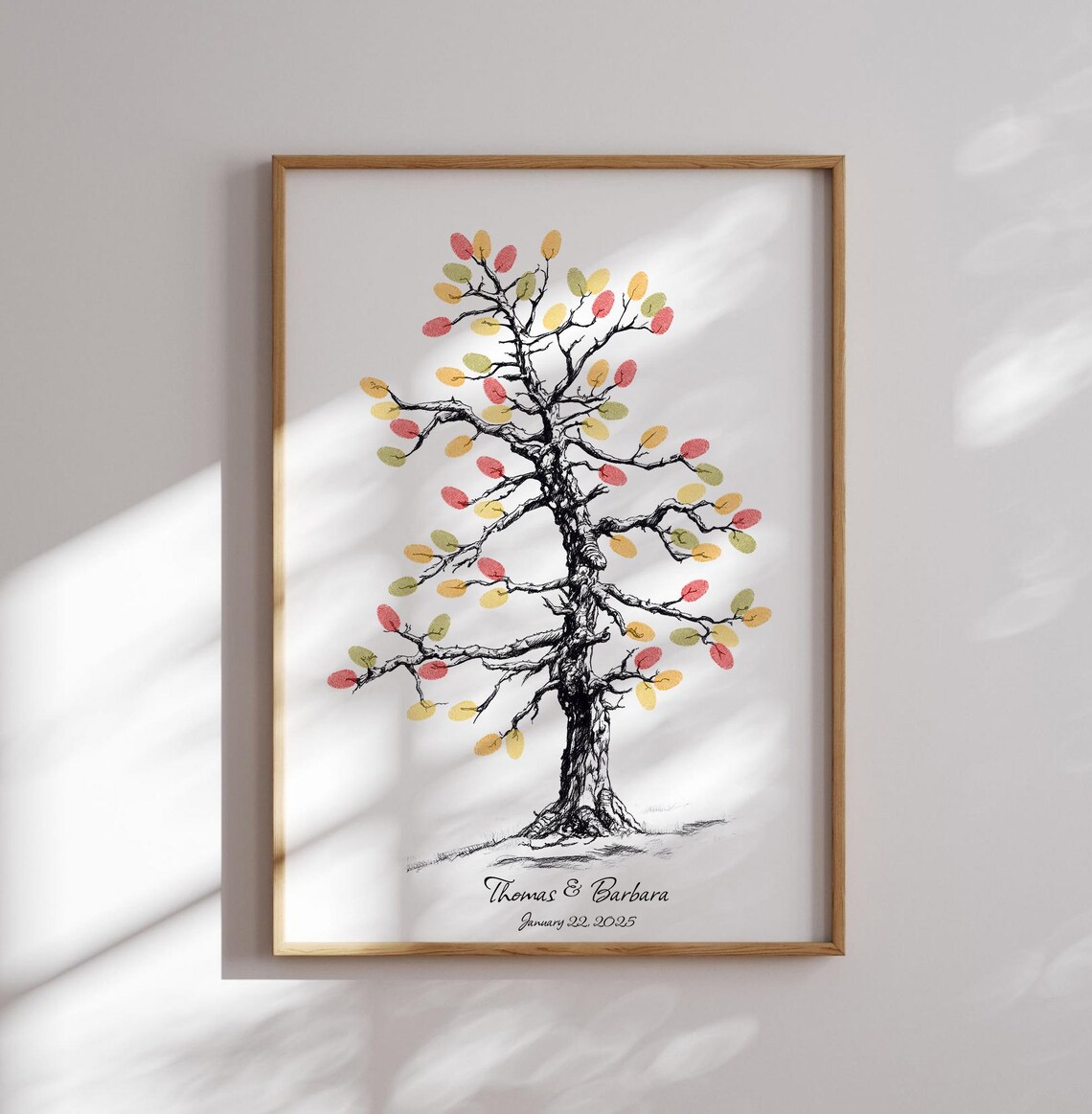 Autumn Tree Fingerprint Wedding Guestbook Alternative - Image 2