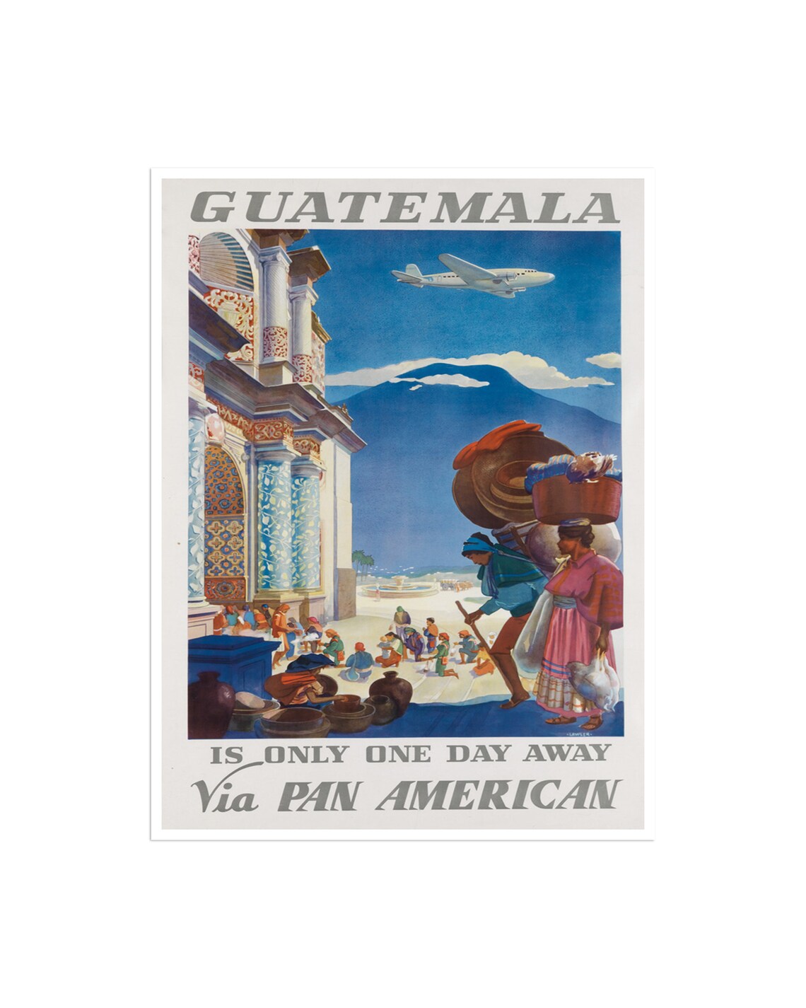 Guatemala Vintage Travel Poster Art Print