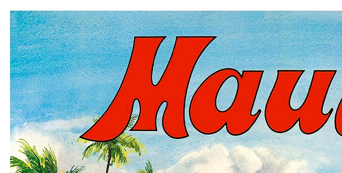 Maui Hawaii Travel Poster, Ocean Beach Art Print - Image 2