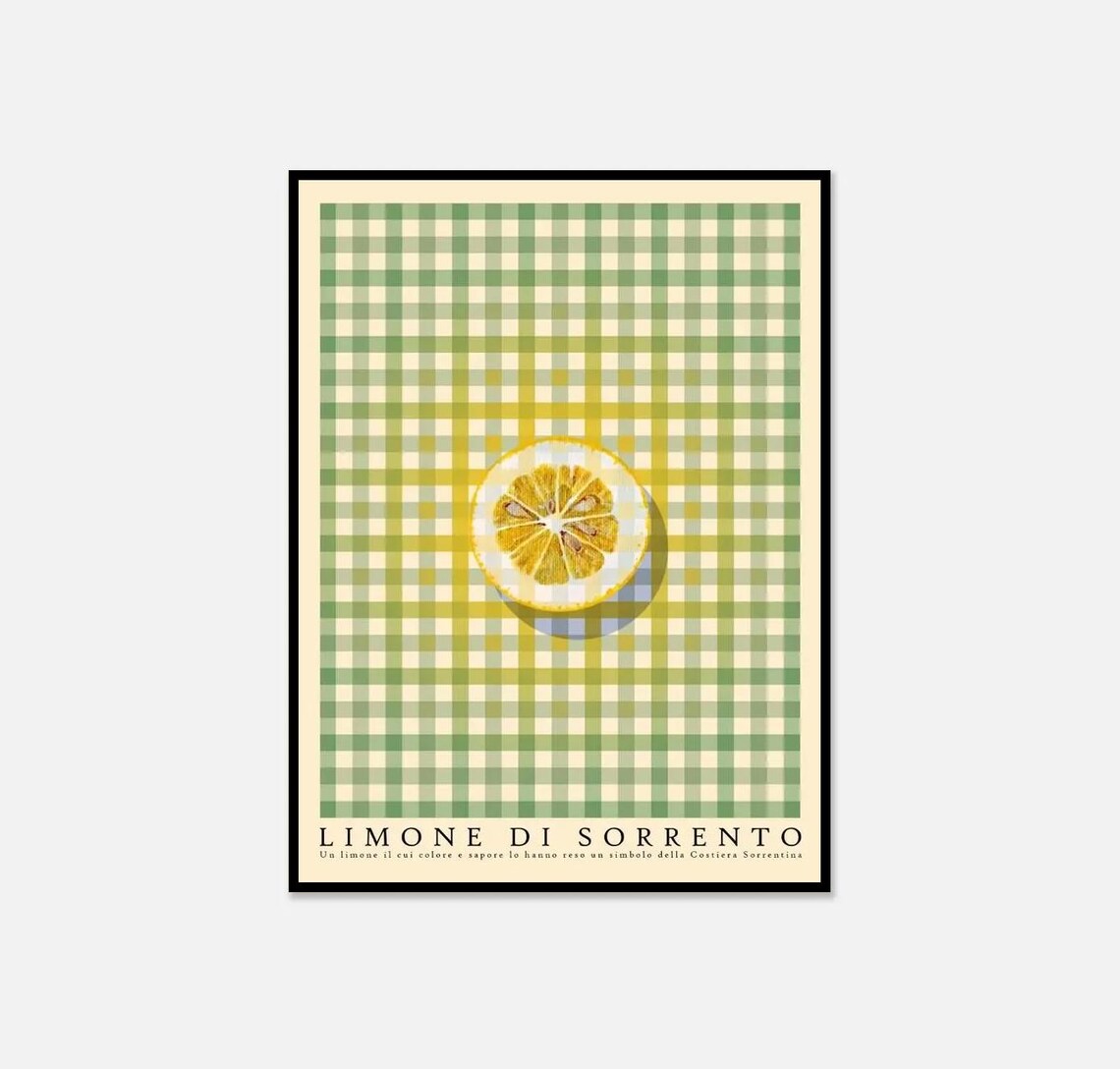 Lemon Art Print Modern Wall Art Kitchen Poster Wall Art Decor Fruit Art Rustic Home Decor Lemon Print Housewarming Gift