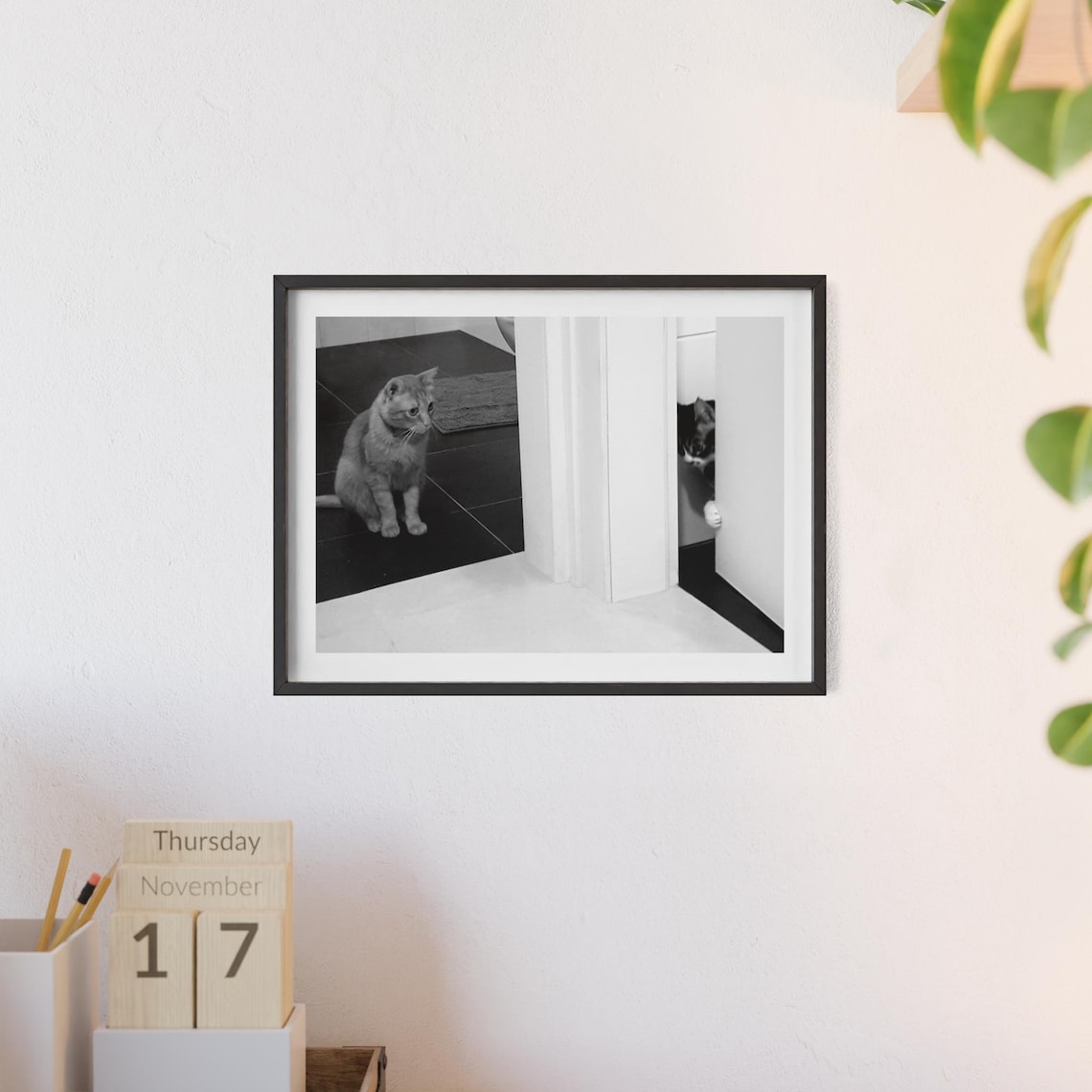 Cat Photograph, Funny Bathroom Wall Art Decor - Image 3