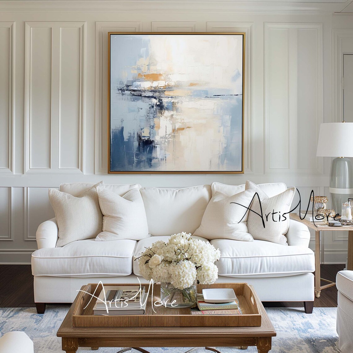 Neutral Beige Abstract, Scandinavian Art Print - Image 2