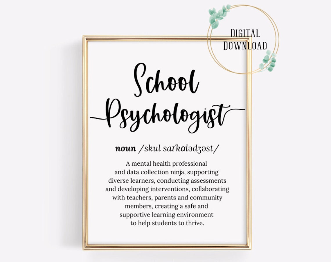 School Psychologist Ninja Dictionary Definition Appreciation Poster - Image 2