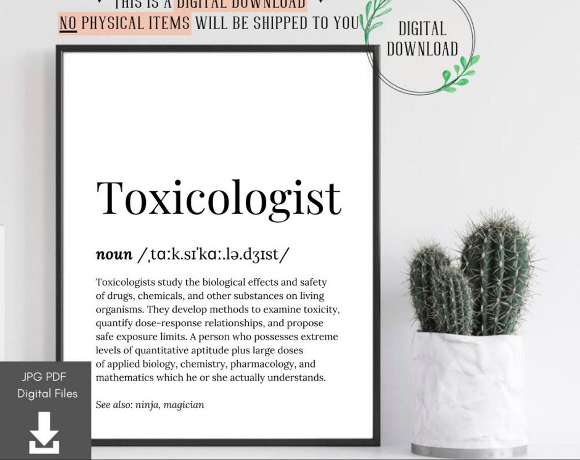 Toxicologist Ninja Magician Dictionary Definition Gift Poster