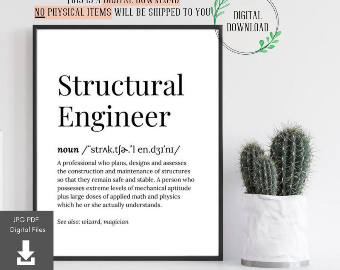 Structural Engineer Definition Serif Dictionary Funny Wizard Poster