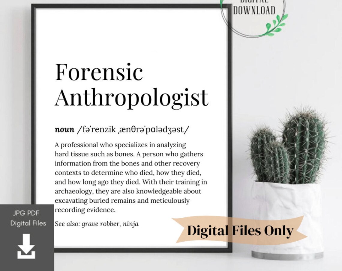 Forensic Anthropologist Gifts Anthropology Gift Graduation Card For Decor Birthday Student Home Office Art Funny Graduate Wall Poster Grad