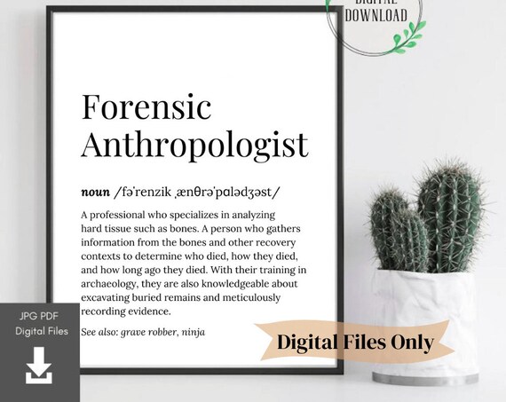 Forensic Anthropologist Gifts Anthropology Gift Graduation Card For Decor Birthday Student Home Office Art Funny Graduate Wall Poster Grad