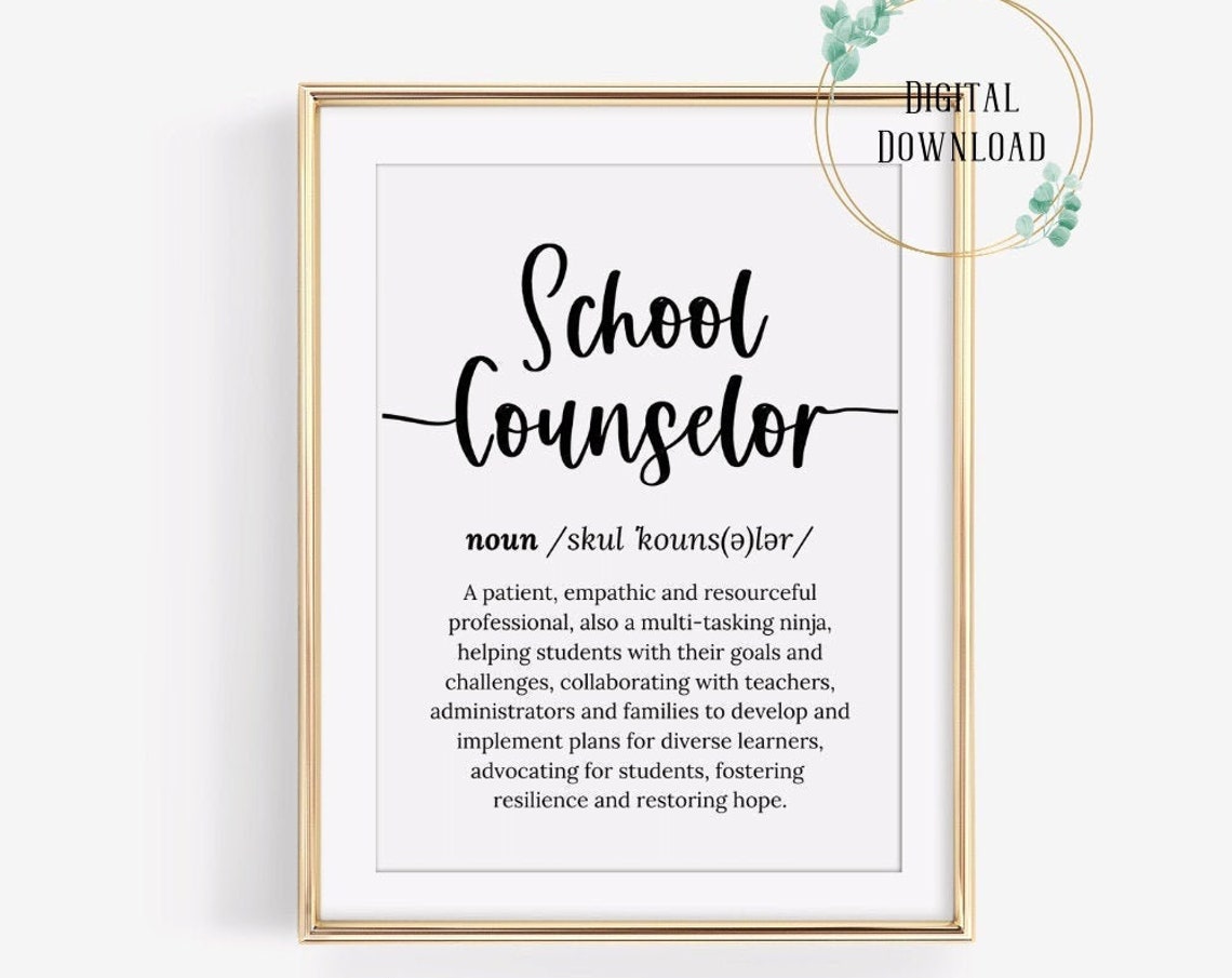 School Counselor Multi-Tasking Ninja Dictionary Definition Poster - Image 2
