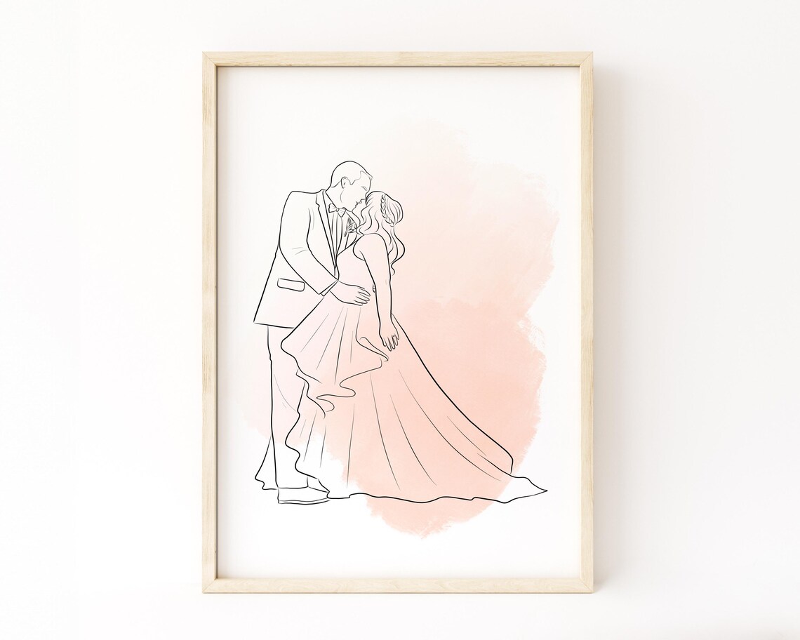Personalized One-Line Portrait Art Print