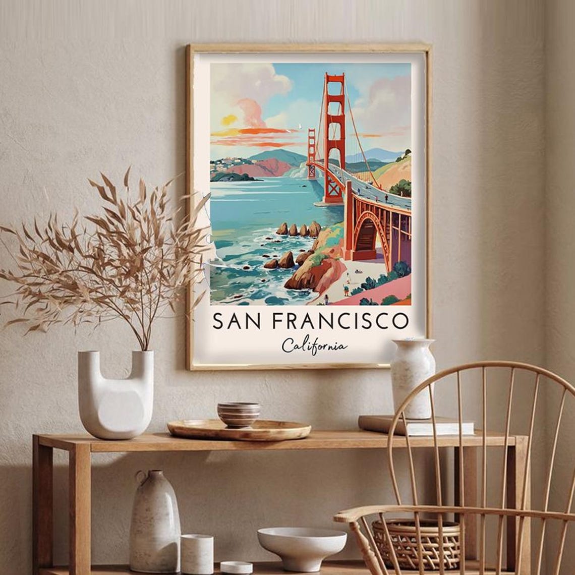 San Francisco, California City Art Print - Image 4