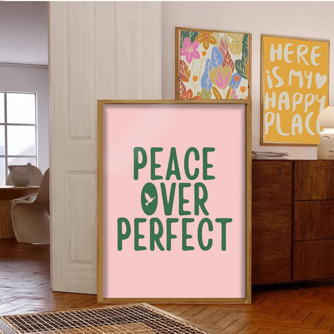 Peace Over Perfect, Funny Inspirational Quote - Image 3