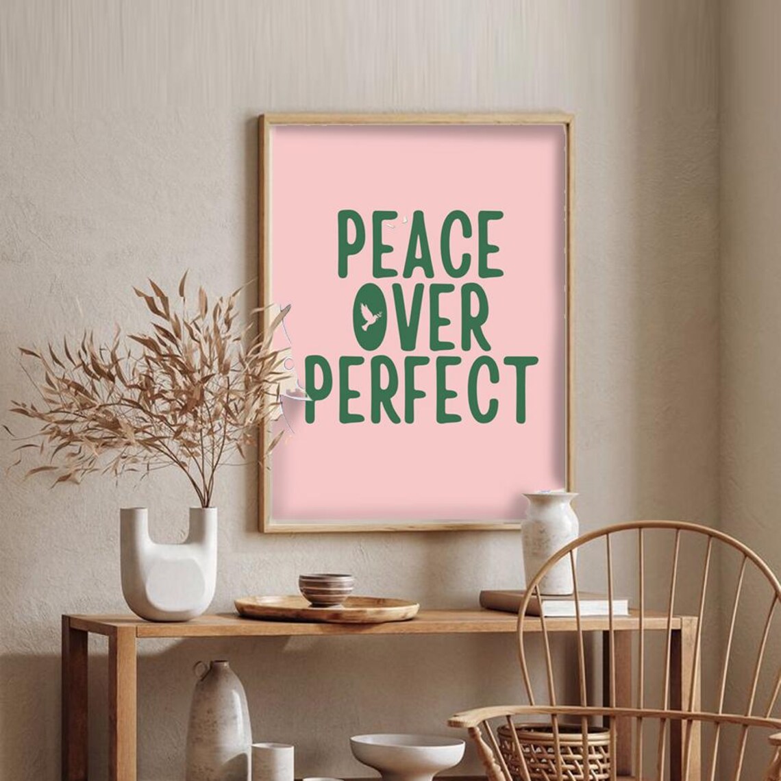 Peace Over Perfect, Funny Inspirational Quote - Image 2