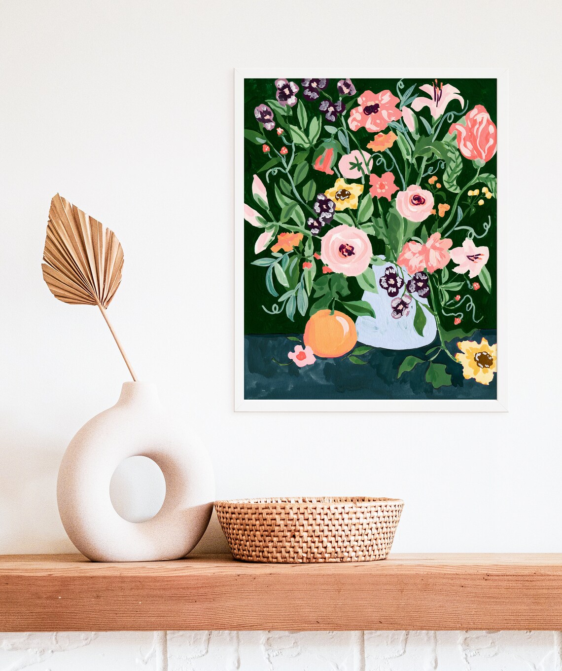 Floral Arrangement Watercolor Art Print, Still Life - Image 3