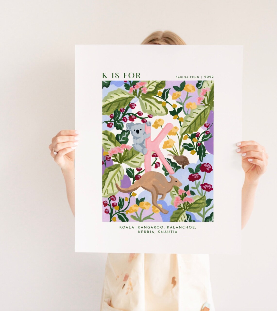 Monogram K Alphabet Art Print, Nursery Decor - Image 3