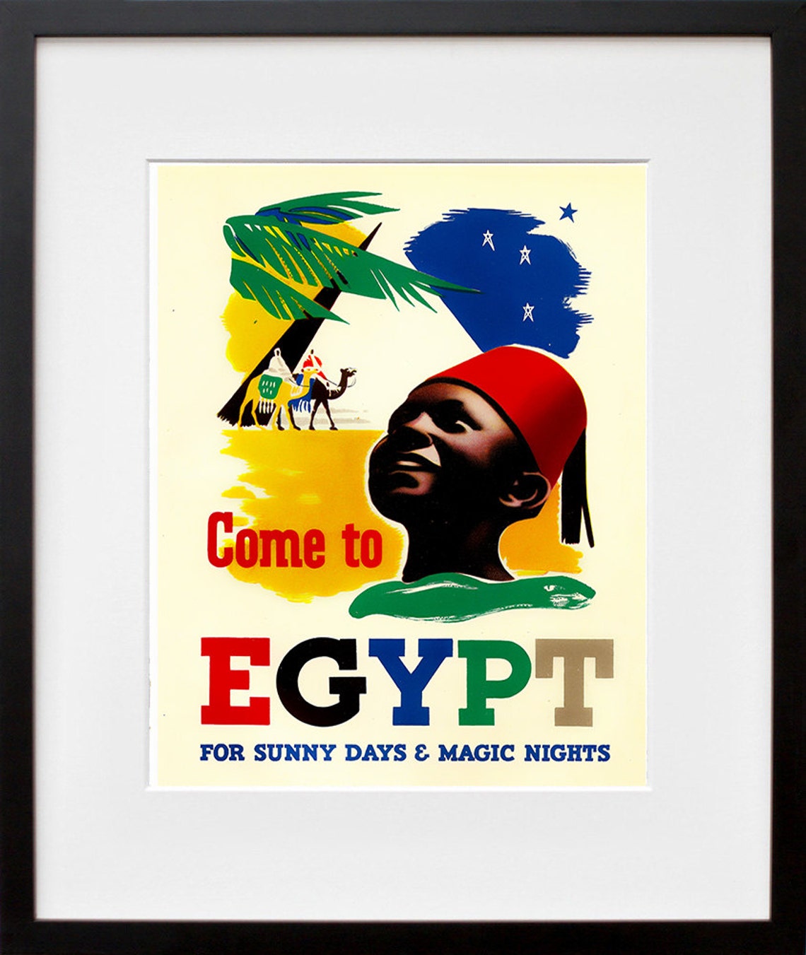 Come To Egypt Sunny Days Magic Nights Vintage Travel Ad Poster - Image 2