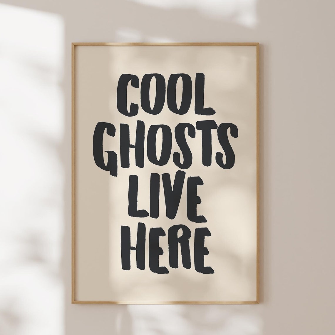 Halloween Print Funny Typography Art Halloween Wall Art Cool Ghosts Poster Halloween Decor Cute Halloween Art