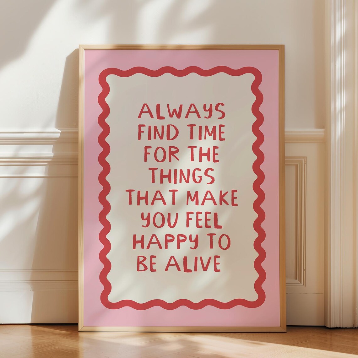 Always Find Time Poster, Trendy Retro Affirmation