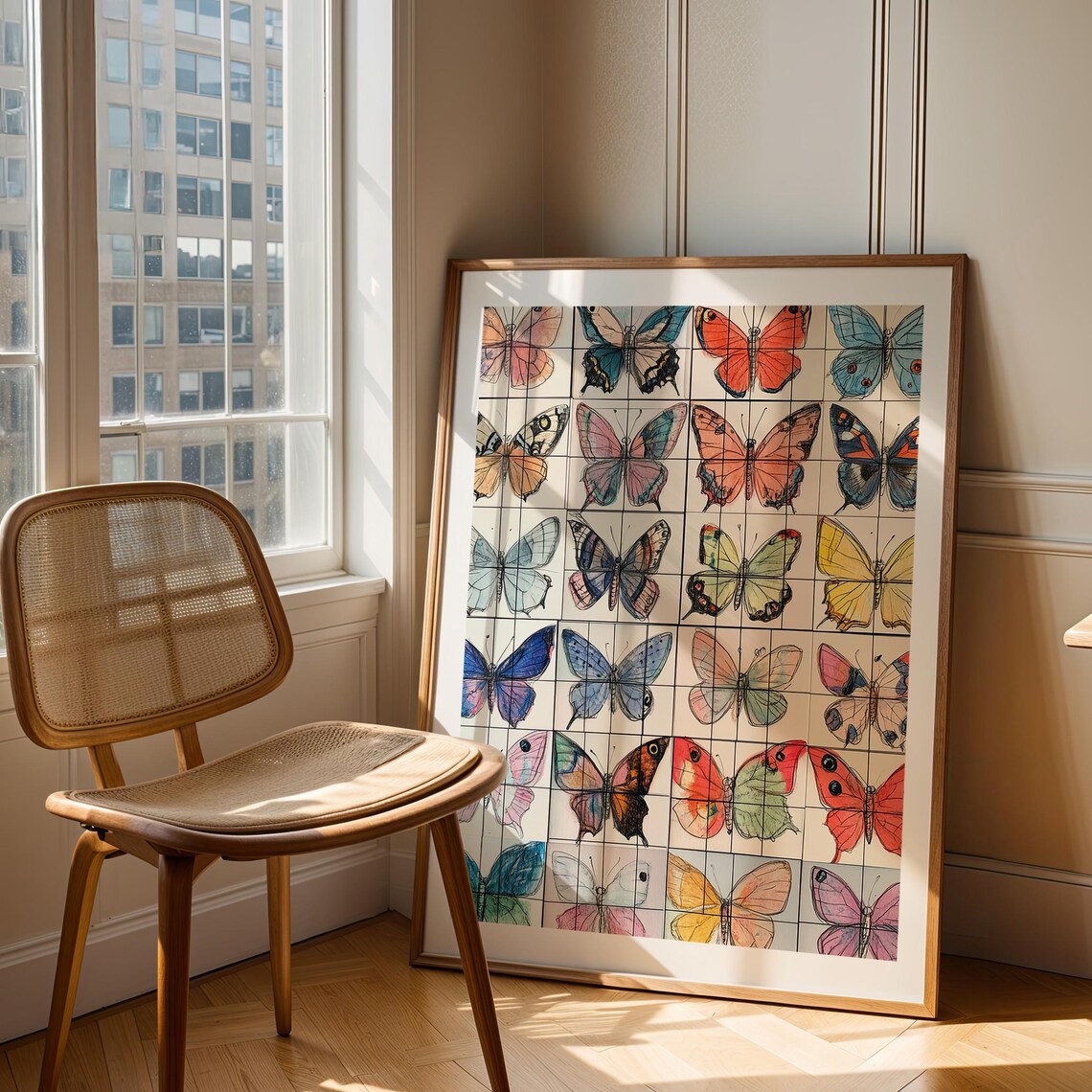 Vintage Butterflies Art Print, Botanical Wall Decor - Image 3