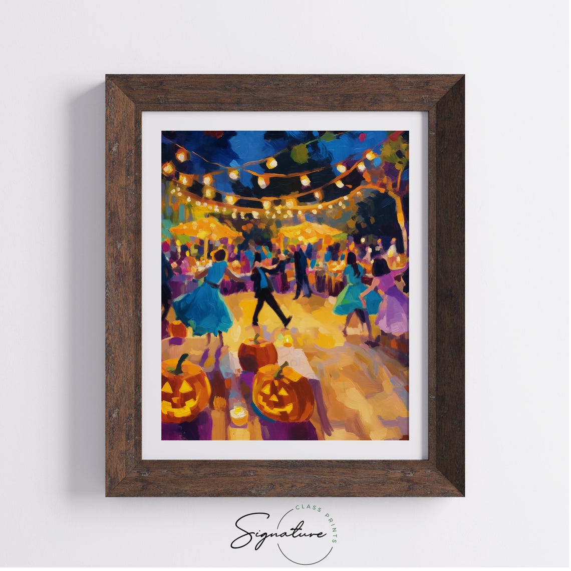 Fall Festival Night Dance String Lights Jack O Lanterns Poster - Image 4