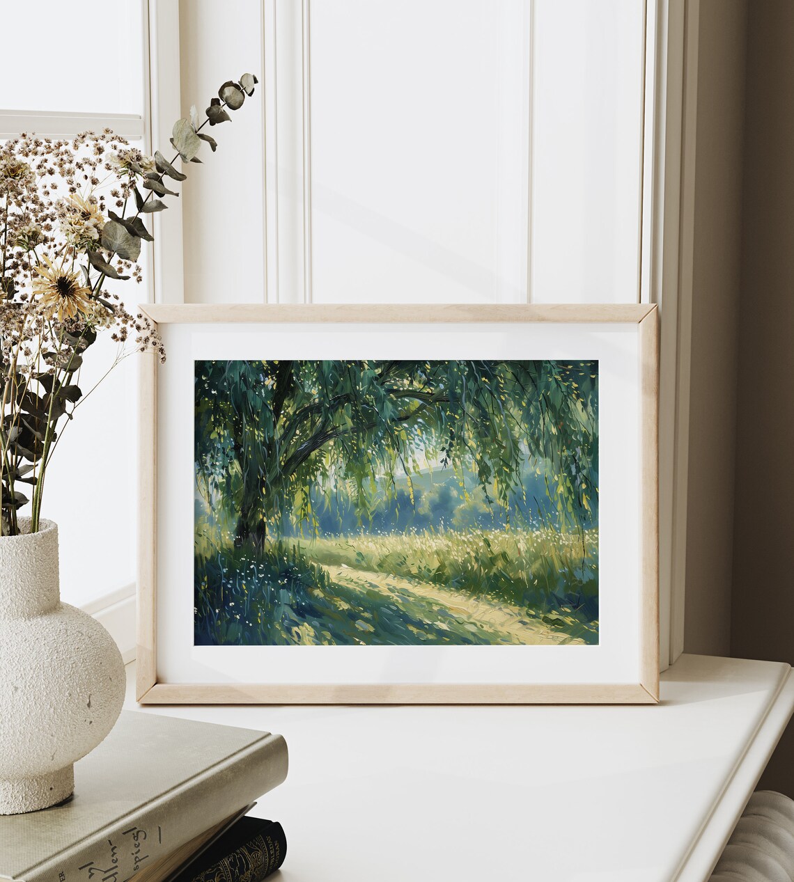 Willow Tree Breezy Meadow Scene Wall Art Print - Image 6
