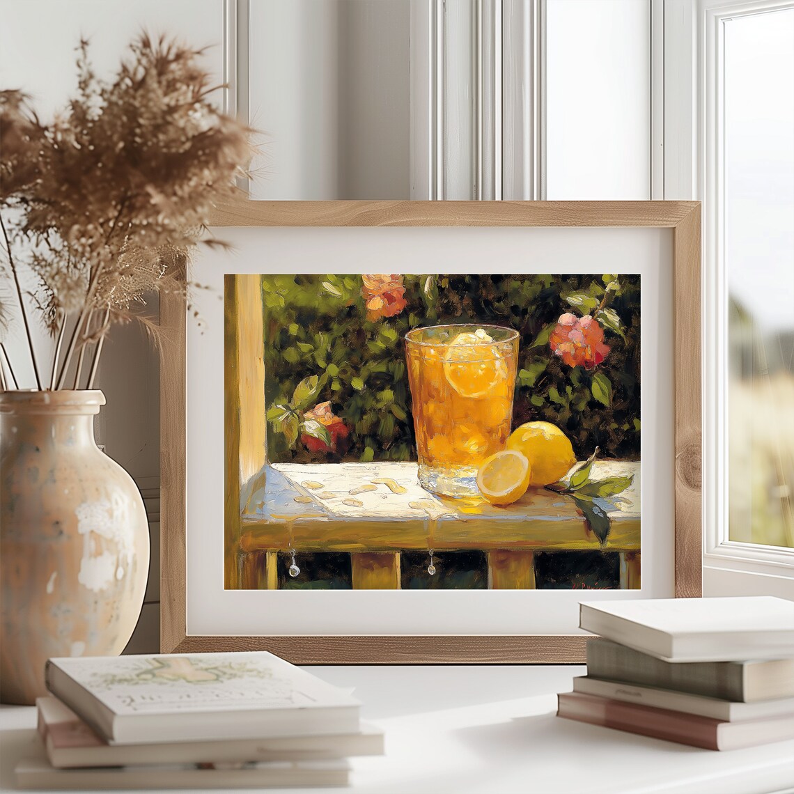 Iced Tea Porch Scene Vintage Afternoon Art Print - Image 2