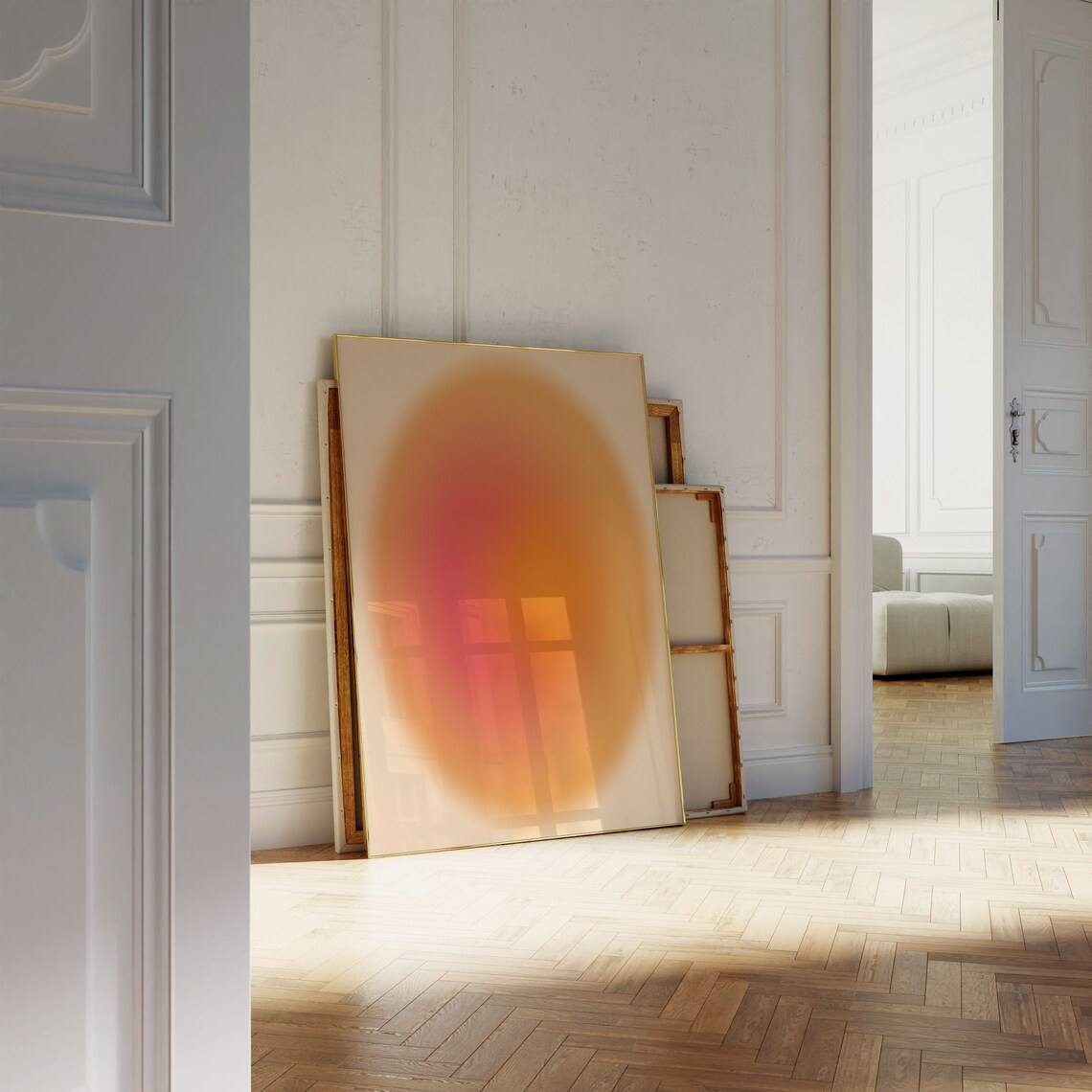 Gradient Aura Summer Orange Aesthetic Art Print - Image 6