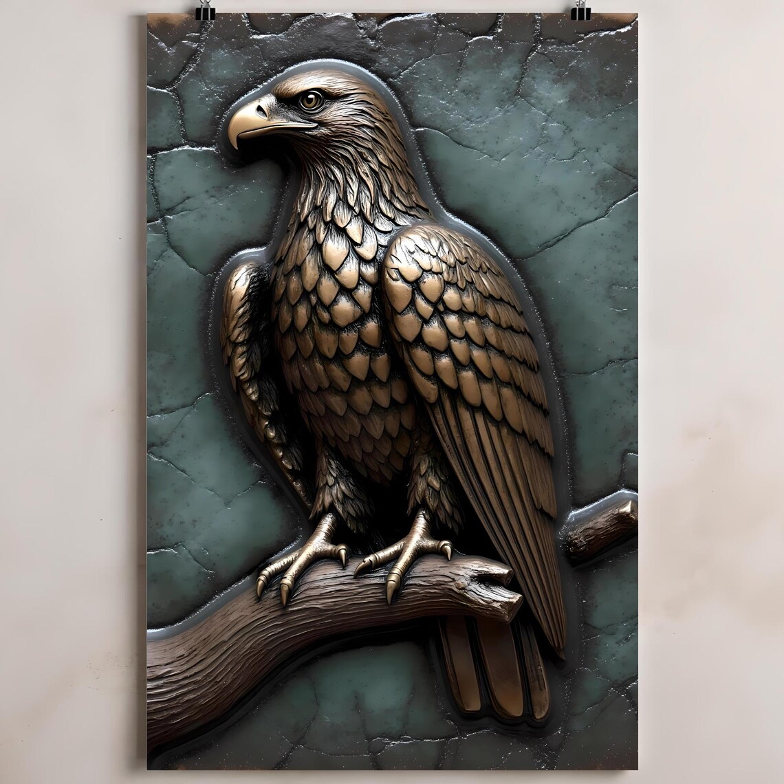 Eagle Ceramic Wall Art, Dark Academia Poster