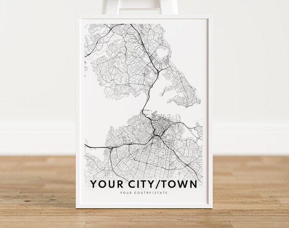 Custom City Map Personalized Map Poster