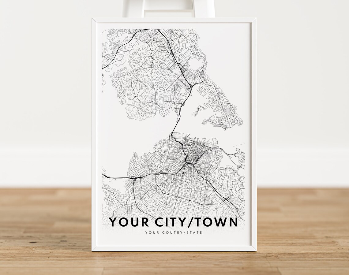 Custom City Map Personalized Map Poster