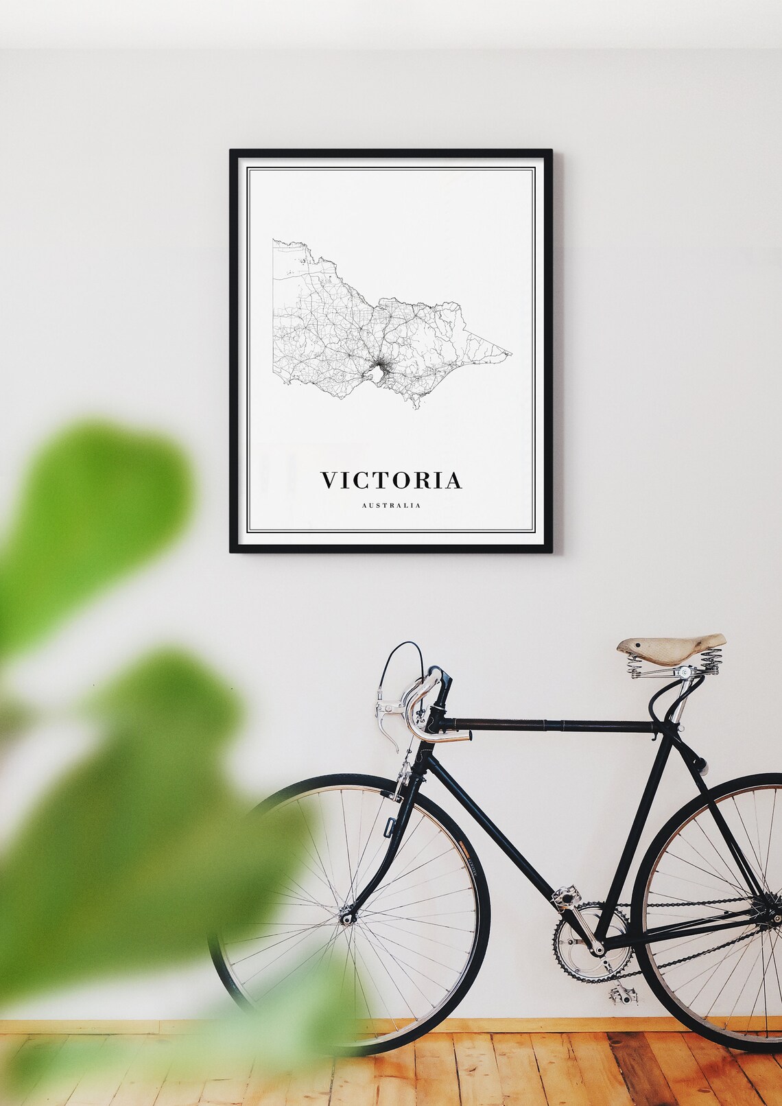 Victoria Australia Map Print, Black and White Map - Image 3