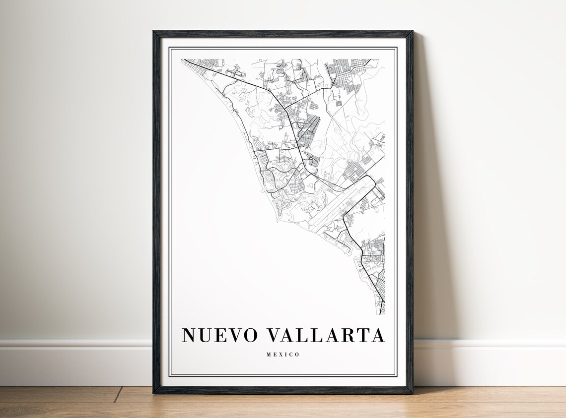 Nuevo Vallarta Mexico Riviera Nayarit City Street Map Poster - Image 5