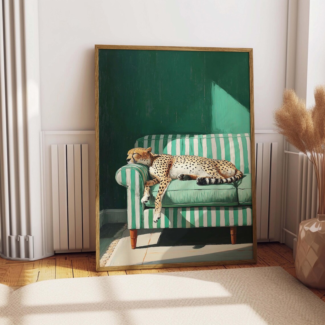 Leopard Print Striped Safari Animal Art Print