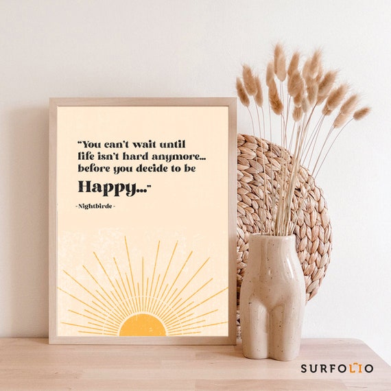 Nightbirde Quote Print, Inspirational Wall Art