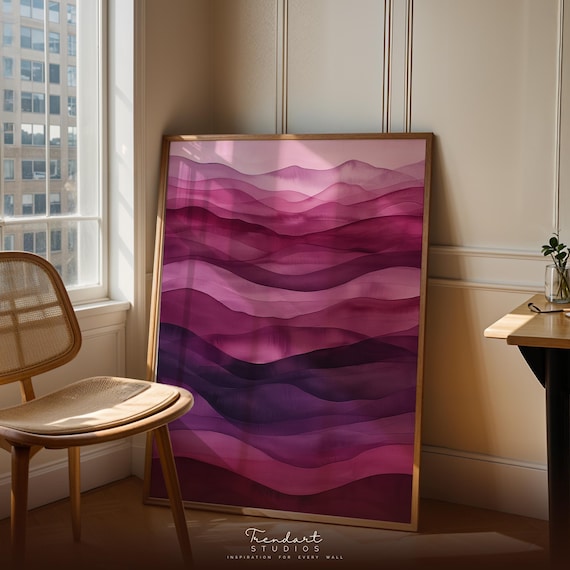 Zodiac Wall Art Scorpio Print Moody Plum Abstract Spiritual Astrology Gift Da00018