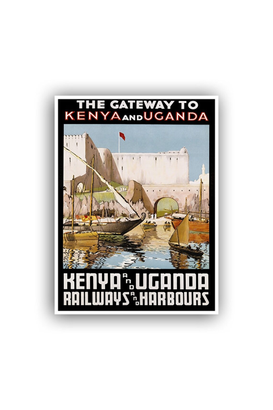 Kenya Africa Travel Poster, Home Decor Art Print