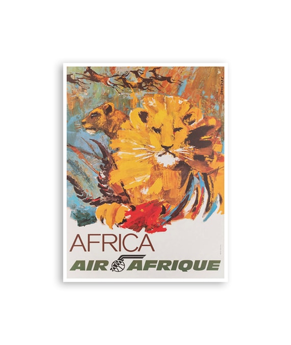Africa Wall Art Vintage Travel Poster Print Home African Wall Decor Xr3550